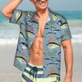 thumbnail image 7 of Pofeuu Various Wild Sea Fish Print Hawaiian Shirt for Men Sleeves Casual Button Down Summer Beach Dress Shirts T-Shirts,X-Large, 7 of 7