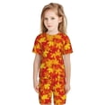 thumbnail image 5 of Balery Vintage maple leaves autumn Conjunto de Pijama Infantil de Manga Corta con Estampado – Ropa de Dormir de Algodón Suave-Medium, 5 of 5