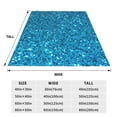 thumbnail image 3 of Honeii Blue Glitter Print Fleece Blanket - Throw Blanket for Bed, Sofa, Couch, Camping, and Travel , Microplush Ultra Soft Warm Blanket-40"x30", 3 of 6