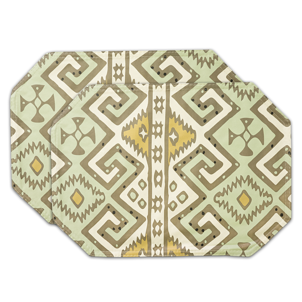 aztec print vinyl kitchen dining table oblong placemats