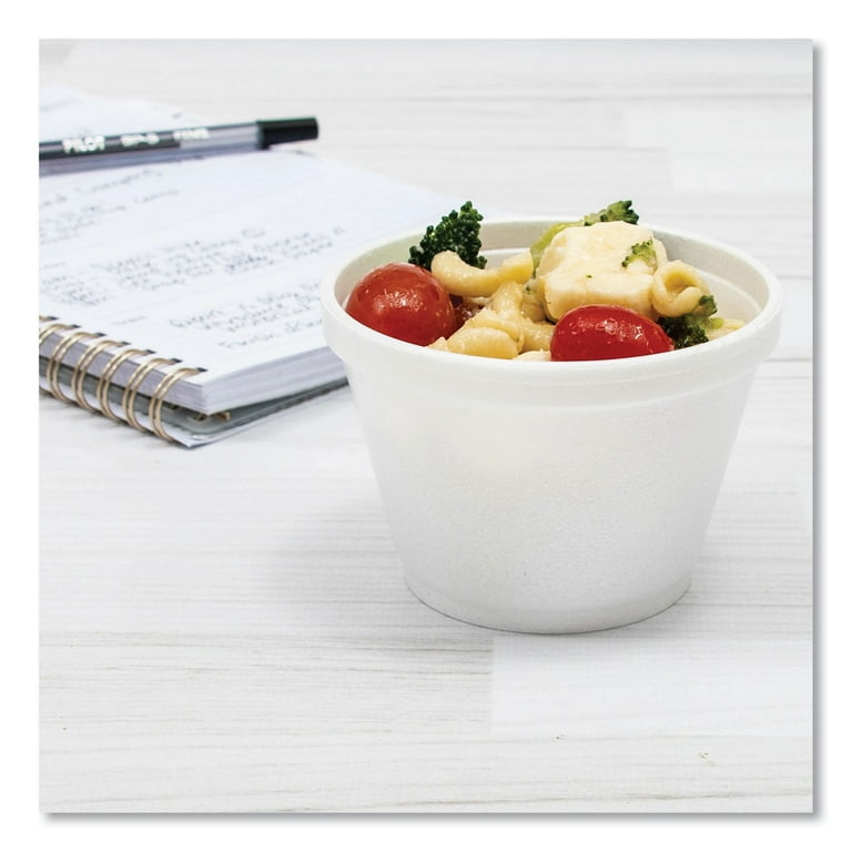 Foam Containers, 6 oz, White, 50/Bag, 20 Bags/Carton Foam Containers, 6 oz, White, 50/Bag, 20 Bags/Carton