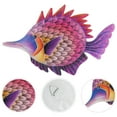 thumbnail image 6 of Raindrops Purple Iron Metal Fish Wall Decor EyeCatching Ocean Art for Home Garden Bar 19.5 x 10.5 Inches, 6 of 8