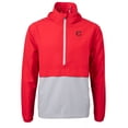 thumbnail image 2 of Men's Cutter & Buck Red/Gray Cincinnati Reds City Connect Charter Eco Recycled Half-Zip Anorak Jacket, 2 of 3
