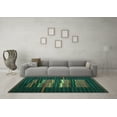 thumbnail image 3 of Ahgly Company Indoor Rectangle Abstract Turquoise Blue Contemporary Area Rugs, 4' x 6', 3 of 4