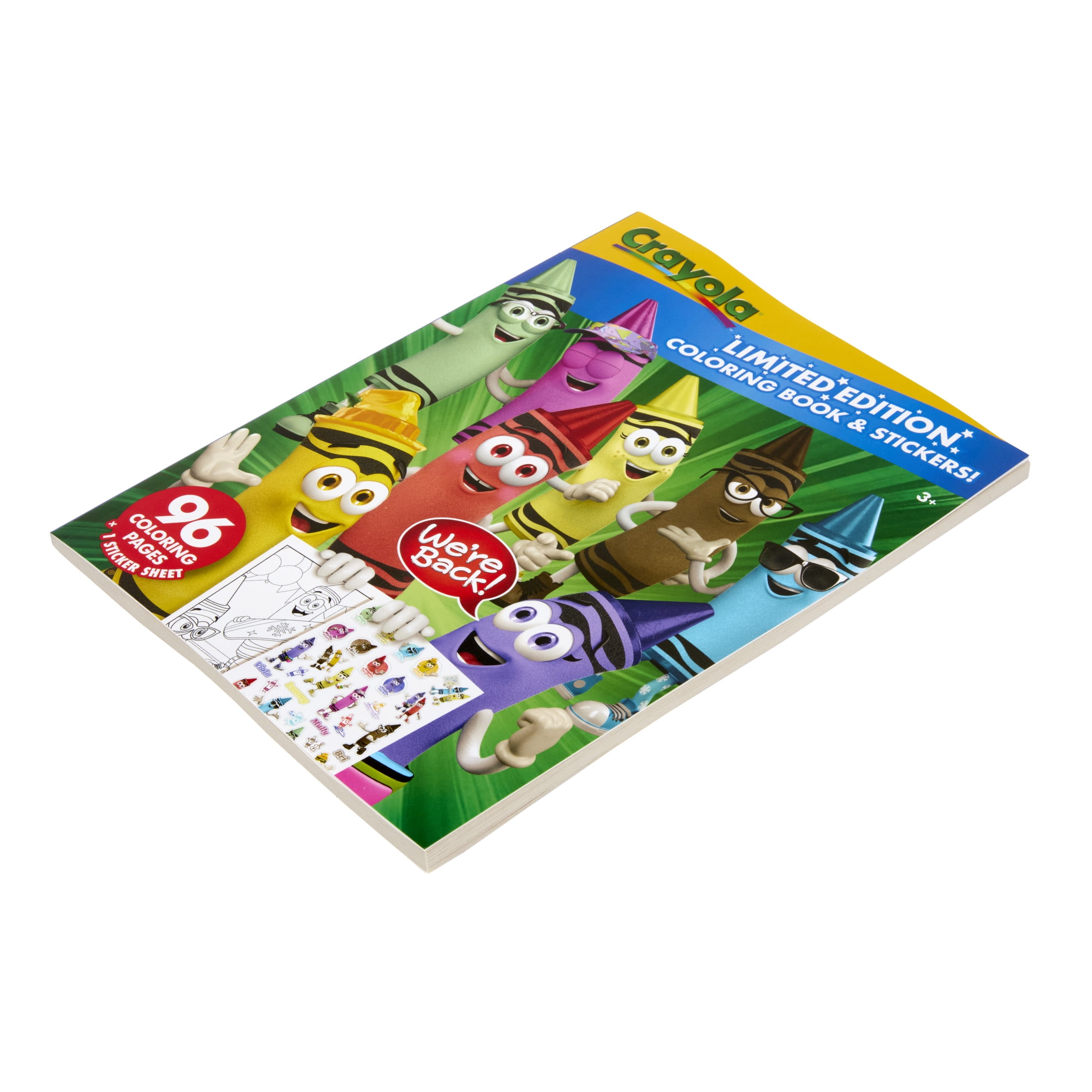Crayola Coloring Book, Retired Crayola Colors Coloring Set, 96 Pages with Sticker Sheet,  Gift for Kids