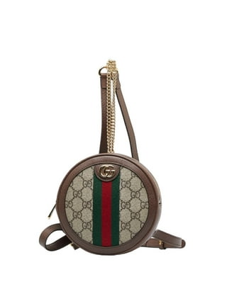 Authenticated Used GUCCI Gucci Web GG Supreme Sherry Line Backpack Rucksack  PVC Leather Beige Black Green Red 443805 