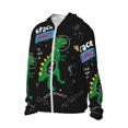 thumbnail image 2 of Fotbe Space Dino Cartoon Black Men's Women's UPF 50+ Sun Protection Jacket Hooded Cooling Shirt with Pockets Hiking Outdoor Performance-Large, 2 of 9
