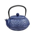 thumbnail image 1 of Spigo Kyoto Cast Iron Enamel Infuser Teapot, Blue, 33 Ounces, 1 of 2