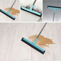 Floor Squeegee With Telescopic Pole, 180° Rotatable Silicone Blade, Multifunctional Cleaner For Floor Glass Bathroom Kitchen Living Room Courtyard