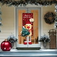 thumbnail image 6 of Horivan 1 Packs Christmas Hanging Banner Colorful Cartoon Print Fabric Party Backdrop Holiday Wall Decor for Xmas Tree Party Supplies Indoor Outdoor Festive, 6 of 6