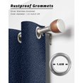 thumbnail image 6 of nqOlkjepod Outdoor Curtains for Patio Waterproof, Solid Dark Blue Outdoor Privacy Panels Grommet, Minimalism Abstract Denim Texture Blackout Outside Curtains for Porch/Cabana 54"x95", 1 Panel, 6 of 8