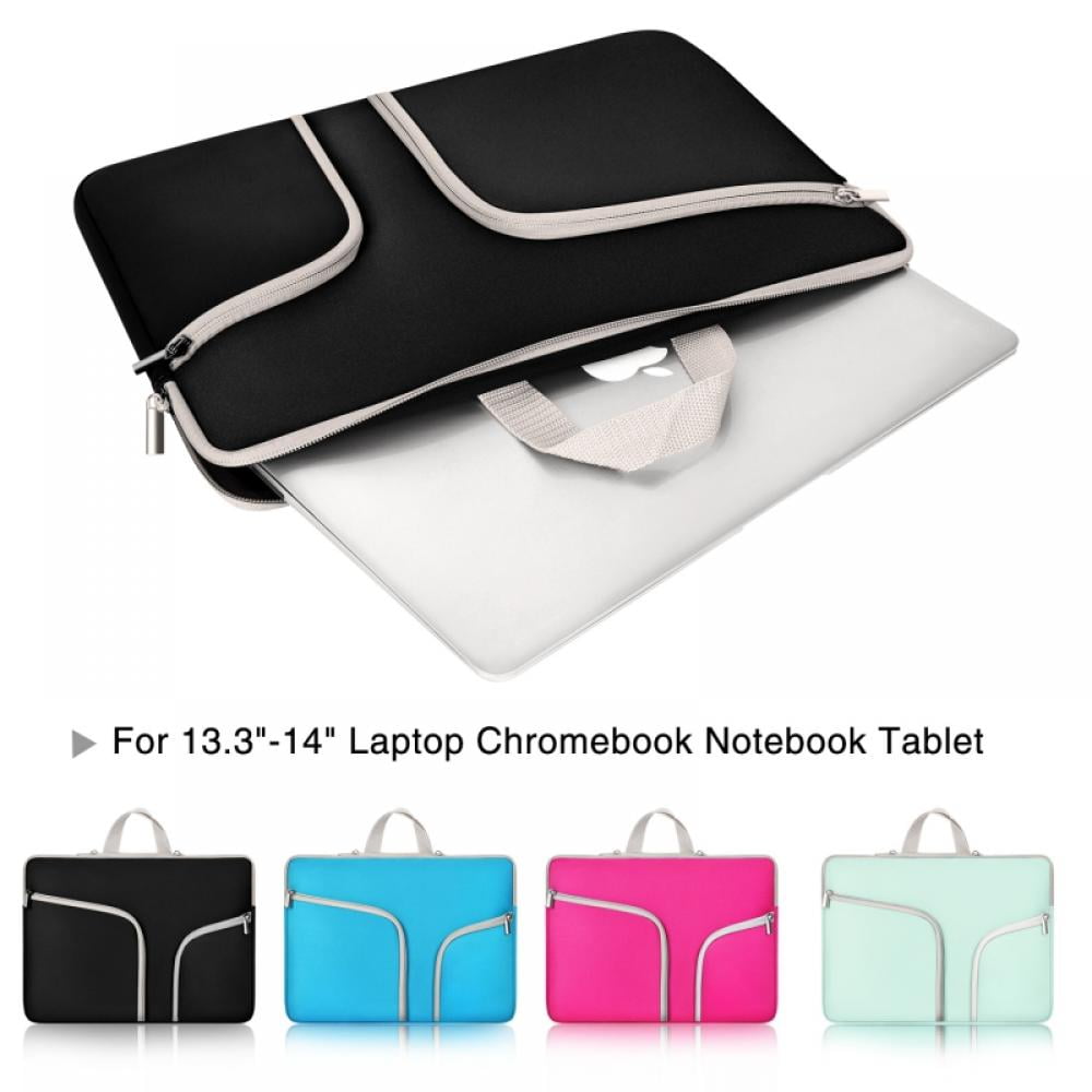 Compatible 13.3 MacBook Air/Pro/Touch Bar Notebook Chromebook for Dell HP ThinkPad Lenovo Asus Acer RAINYEAR 13-13.3 Inch Laptop Sleeve Soft Lining Case Cover Pocket Carrying Bag with Accessories Pouch Pink,Upgraded Version 