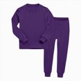 thumbnail image 2 of TOWED22 Toddler Baby Girl Boy Outfits 2pcs Long Sleeve T Shirt and Joggers Pants Set Cotton Graphic Print Fall Winter Clothes Clothing(Dark Purple,3-4 Y), 2 of 4