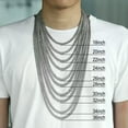 thumbnail image 2 of Stainless Steel Cuban Curb Chain Silver 16"-30" Men Choker Necklace 3/5/7/9/11mm, 2 of 8