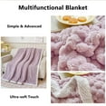 thumbnail image 4 of Anckoeil 4.92Ft×6.56Ft Soft Bubble Fleece Blanket Warm and Soft Single Layer Double-Sided All-Season Solid Color Plush Blanket, 4 of 7