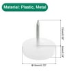 thumbnail image 2 of Uxcell Nail on Furniture Glides, 100 Pack 17.5mm Plastic Furniture Feet Sliders, White, 2 of 5