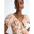 thumbnail image 3 of Scoop Women's and Women's Plus Puff Sleeve Midi Dress, Sizes XS-4X, 3 of 4