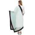 thumbnail image 3 of Phagun Indain Foulard Hijab pour Femmes, Jeté en Filet, Dupatta, Chunni, Tour de Cou - Bleu Pâle, 3 of 5
