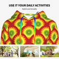 thumbnail image 4 of Daiia Music Colors Pattern Women's Fashion Hoodies & Sweatshirts with Kangaroo Pocket Hooded Sweatshirt with Eye-catching Drawstrings-Small, 4 of 7