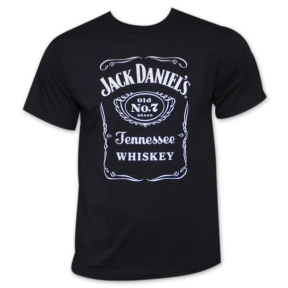 Jack Daniel's T-Shirt Noir pour Homme Old No. 7 Label - Grand
