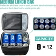 thumbnail image 3 of Tiblue Insulated Reusable Lunch Box for Office Work School Picnic Beach, Leakproof Freezable Cooler Bag with Adjustable Shoulder Strap (Medium, Black), 3 of 9