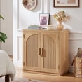 thumbnail image 5 of LEYAOYAO Accent Storage Cabinet with Fluted Doors, Small Sideboard Mid Century Buffet Kitchen Coffee Bar Cabinet for Dining Room, Natural Oak, 5 of 8
