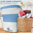 Pure Clean PUCWM33 Foldable Lightweight Mini Washing Machine, Top Load