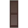 thumbnail image 5 of Ekena Millwork 12"W x 67"H Mid-America Vinyl, Standard Size Cathedral Top Center Mullion, Open Louver Shutter, w/Installation Shutter-Lok's & Matching Screws (Per Pair), 009 - Federal Brown, 5 of 7