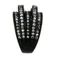 thumbnail image 5 of Black Stainless Steel Ring with AAA Grade CZ in Clear for Women Clear Stone Color Style TK3752 Size 7, 5 of 5