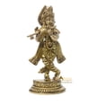 thumbnail image 3 of StatueStudio Krishna Murti Flute Playing Krishna Statue Vastu Religious Figurine For Mandir, Living Room, Office Table and Home Decor Tabletop Gift Item (3 X 1.5 X 6.5 Inch), 3 of 6