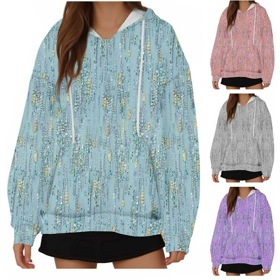 Zpanxa Women's Loose Fit Fleece Hooded Sweatshirt Long Sleeve Athletic Top Outdoor Yoga Gym Sports Wear Comfort Casual Street Style