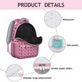 thumbnail image 4 of Pink Pug Puppies Backpack for School,Cute School Bag,Schoolbag with Adjustable Shoulder Straps & Padded Back,15.3"x11"x7.1".﻿, 4 of 6