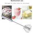 thumbnail image 2 of Casewin Automatic Whisk, Stainless Steel Egg Beater, Hand Push Rotary Egg Whisk Blender, Easy Whisk Mixer Stirrer for Making Cream, Whisking, Beating and Stirring (10 Inch, Sliver), 2 of 7