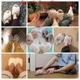 thumbnail image 7 of Litfun Fuzzy Slippers for Women, Soft Plush Cross Band Slip on Open Toe House Slippers with Memory Foam, Dark Grey, 7 of 7