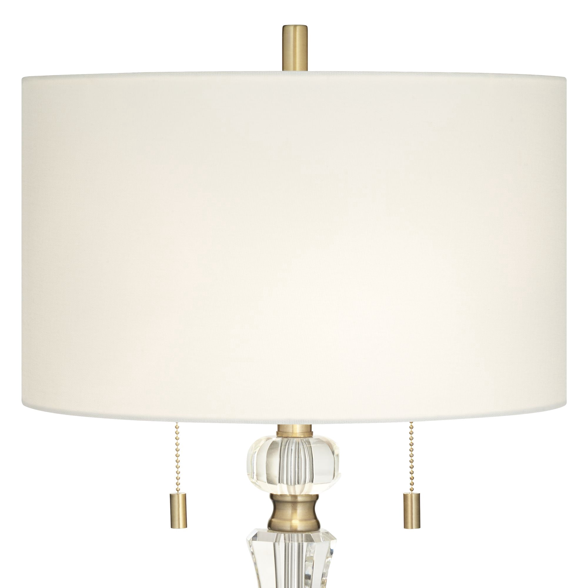 Vienna Full Spectrum Jordan 27 1/2" Tall Traditional Table Lamp Pull Chain Brass Finish Metal Crystal Single Living Room Bedroom