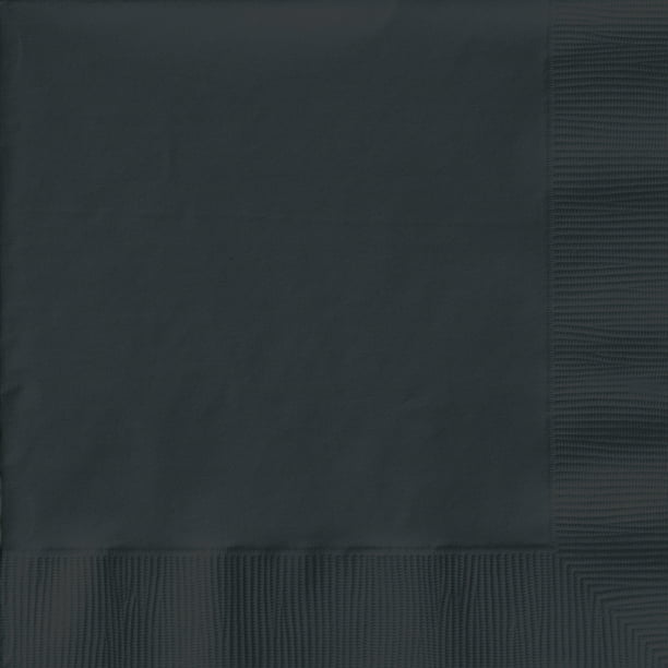 Serviettes de Table 5"X5" 50/pkg-Noir Velours
