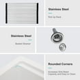 thumbnail image 6 of Stainless Steel Kitchen Sink Quartz Kitchen Sink - 33" x 22" x 9.65" White granite composite Workstation Drop-in kitchen sink,Undermount Kitchen Sink, 6 of 8