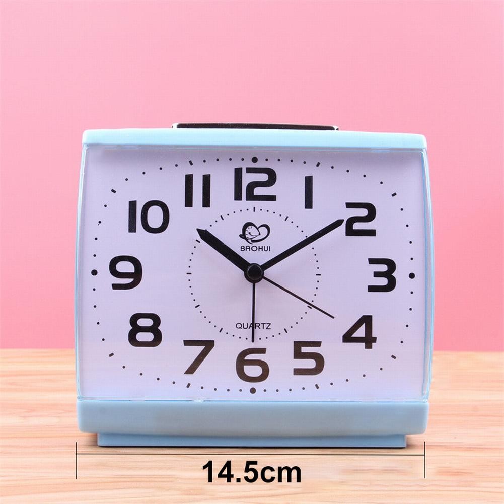 Gerich Wake Up Clocks Bedside Small Silent No Tick Blue Alarm Clock