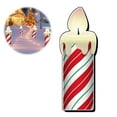 thumbnail image 5 of Dserfhy Christmas Yard Sign Outdoor Red White Striped Candle Sign with Stake for Garden Balcony Pathway Walkway Decor, 5 of 7