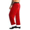 thumbnail image 4 of renvena Men's Christmas Santa Claus Costume Red Velvet Pajama Lounge Long Pants, 4 of 7