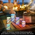 thumbnail image 4 of Yayeee Flameless Candles with Remote Flickering Battery Operated Multi Color Changing, Color Striped, 4 of 7