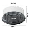 thumbnail image 2 of ACDANC 10Pcs Cake Containers with Lid - Plastic Clear Cake Container Dome and Black Base Carry, 2 of 7