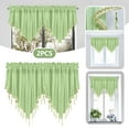 thumbnail image 1 of Cqxid Rideau à Moins de 10 $ 2 Pcs Rideau Uni Fini Rideau Draperie 51x24 Chambre Déco Maison Rideau Triangle Écran de Rideau Cuisine Rideau Court, 1 of 8