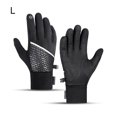 thumbnail image 2 of Guantes de ciclismo al aire libre de invierno Impermeable a prueba de viento Protectores de mano a prueba de viento antideslizantes Calentadores deportivos Senderismo Camping L negro 1 par seitruly OD002140-05, 2 of 7