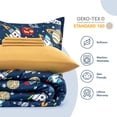 thumbnail image 7 of Sleep Zone Kids Bedding Comforter Set Full/Queen Size - Super Cute & Soft Kids Bedding 7 Pieces Set with Comforter, Sheet, Pillowcase & Sham (Rocket Galaxy), 7 of 7
