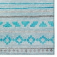 thumbnail image 3 of Yuma Indoor/Outdoor Blue Tribal 3' x 5' Non-Skid Area Rug, 3 of 8