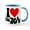 White/Blue Inside, variant on CafePress - I Heart The 70S Mug - 11 oz Ceramic Mug - Novelty Coffee Tea Cup
