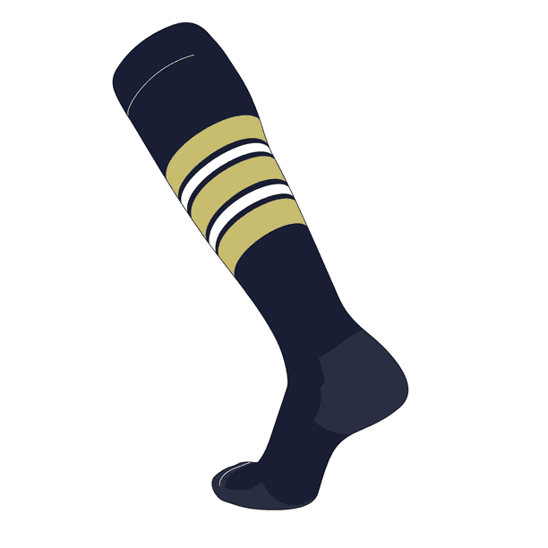 TCK TCK Elite Baseball Football Knee High Striped Socks (F) Dk Navy