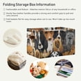 thumbnail image 6 of GZHJMY Dogs Print Foldable Storage Bin Bedroom/Office Rectangular Canvas Basket 14.2"x10.2", 1 PCS Cube Organizer Boxes with Handles for Books/Clothes/Toys, 6 of 7