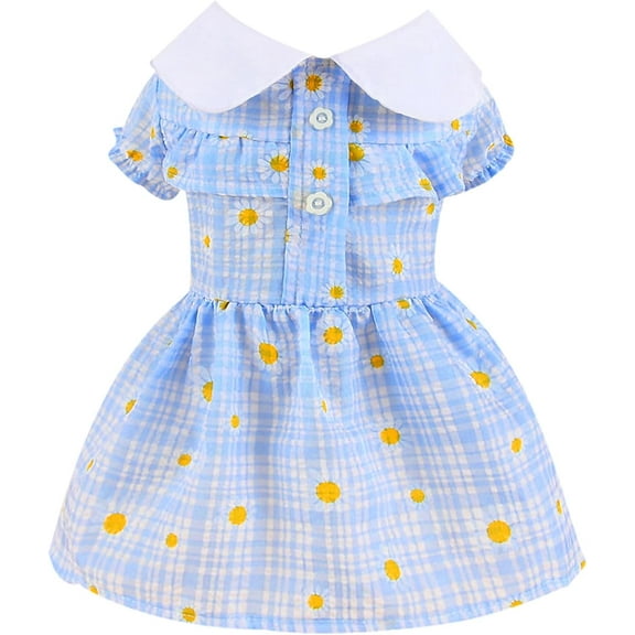 Dog Dress for Small Dogs Daisy Floral Girl Puppy Dress Breathable Cute Princess Doggie Dresses Spring Summer Pet Cat Rabbit Clothes